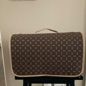 Dog Carrier with Gold Accents